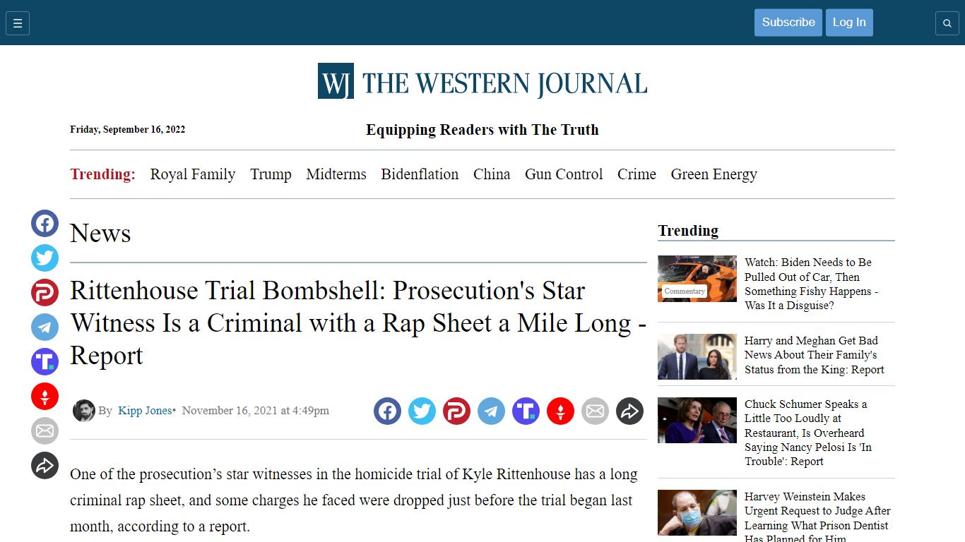 Rittenhouse Trial Bombshell: Prosecution's Star Witness Is a Criminal ...